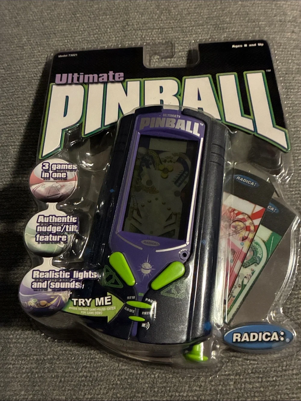 Vintage Radica Ultimate Pinball Handheld Game with 3 Great Games